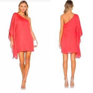 Coral Guess asymmetrical one shoulder mini dress M